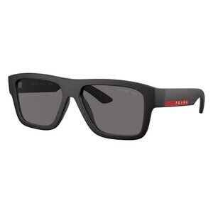 New PRADA LINEA ROSSA Black Polarised Square PS 04ZS DG0-02G Sunglasses Women